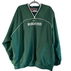 Vintage 90's/Y2K Nike Michigan State Windbreaker Pullover Jacket XXL